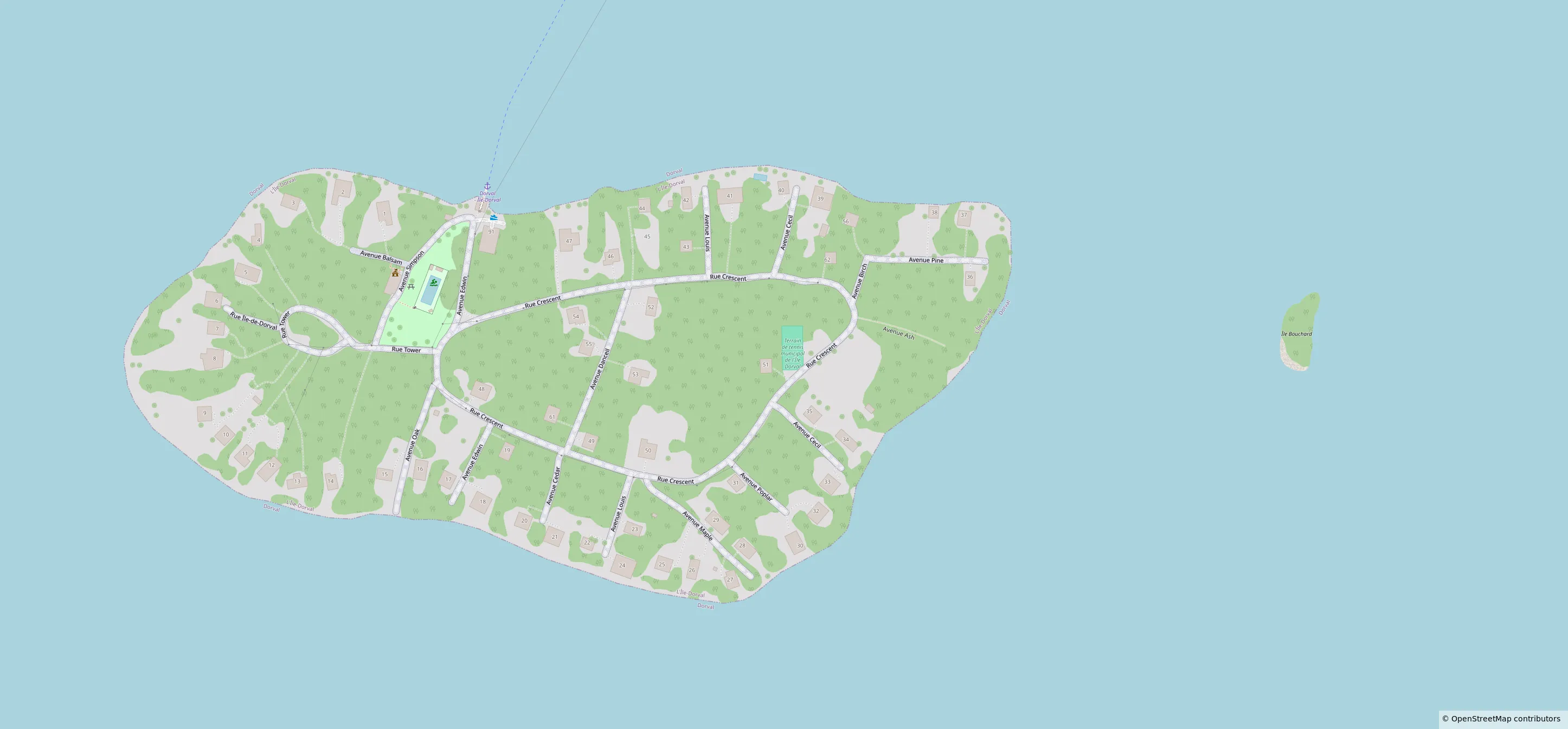 Carte de L'Île Dorval